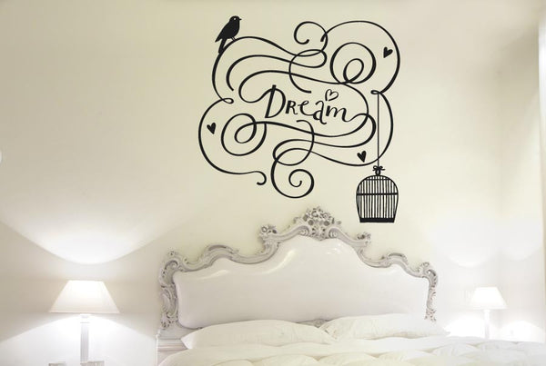 Dream With Bird Out Of Cage Wall Sticker