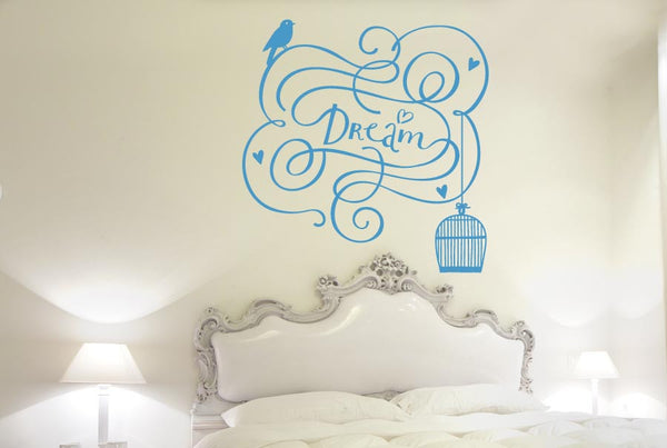 Dream With Bird Out Of Cage Wall Sticker