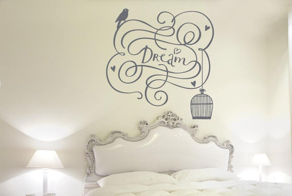 Dream With Bird Out Of Cage Wall Sticker