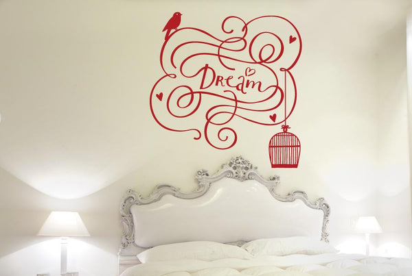 Dream With Bird Out Of Cage Wall Sticker