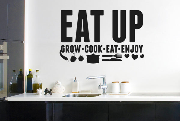 Eat Up - Grow Cook Eat Enjoy Wall Sticker