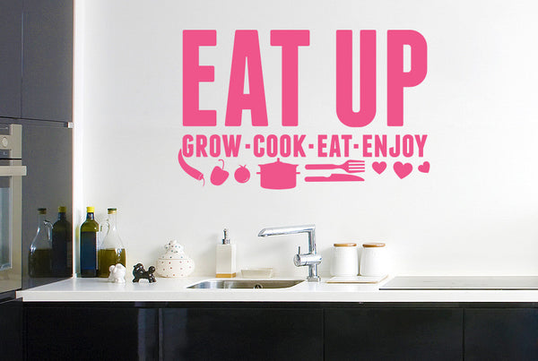 Eat Up - Grow Cook Eat Enjoy Wall Sticker