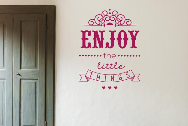 Enjoy The Little Things Wall Sticker