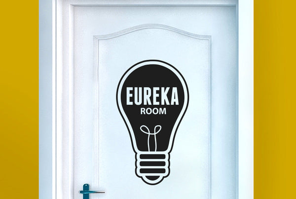 Eureka Light Bulb Door Room Sticker
