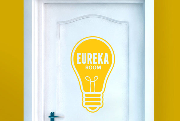 Eureka Light Bulb Door Room Sticker