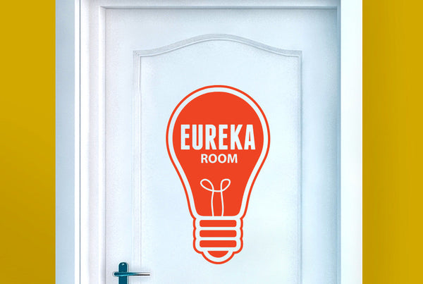 Eureka Light Bulb Door Room Sticker