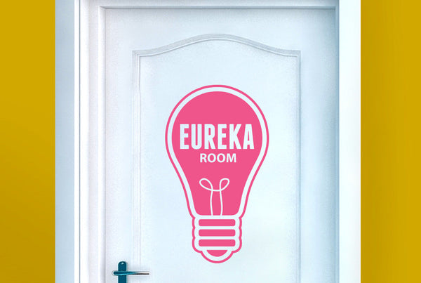 Eureka Light Bulb Door Room Sticker