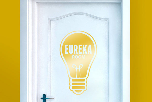 Eureka Light Bulb Door Room Sticker