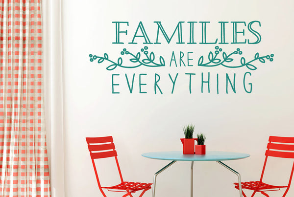 Families Are Everything Floral Wall Sticker