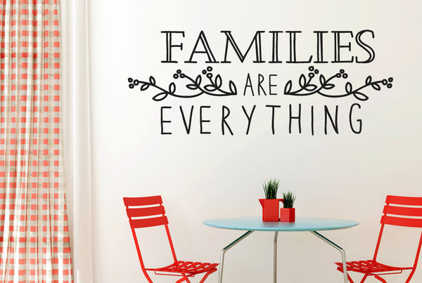 Families Are Everything Floral Wall Sticker