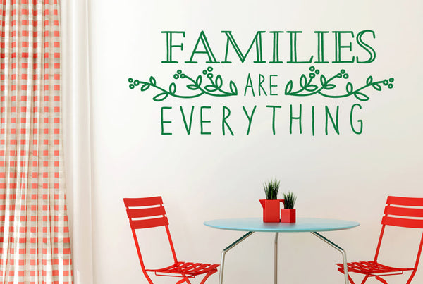 Families Are Everything Floral Wall Sticker