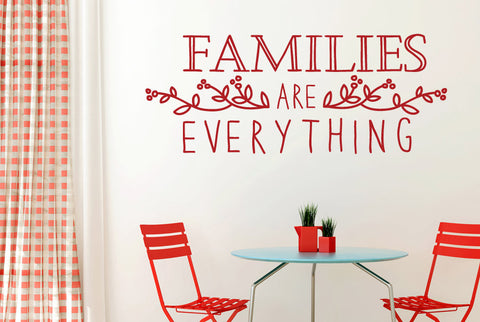 Families Are Everything Floral Wall Sticker