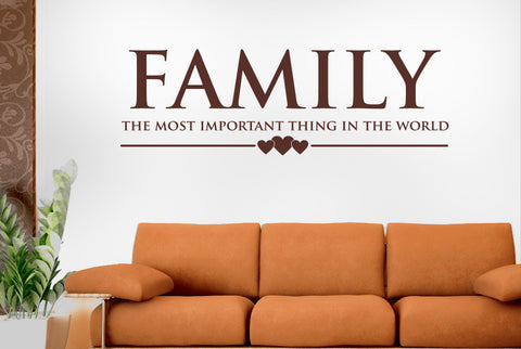 Family The Most Important Thing In The World Wall Sticker