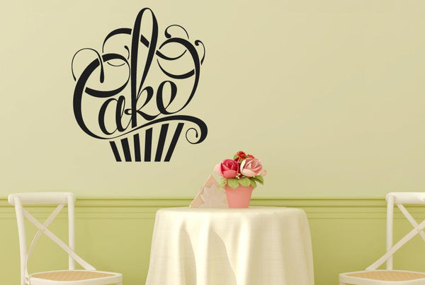 Writing In Form Of A Cake Wall Sticker