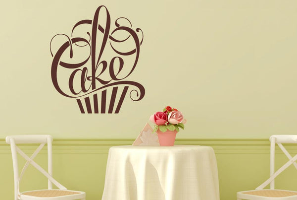 Writing In Form Of A Cake Wall Sticker