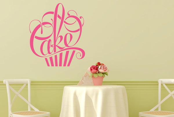 Writing In Form Of A Cake Wall Sticker
