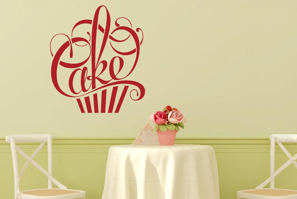 Writing In Form Of A Cake Wall Sticker
