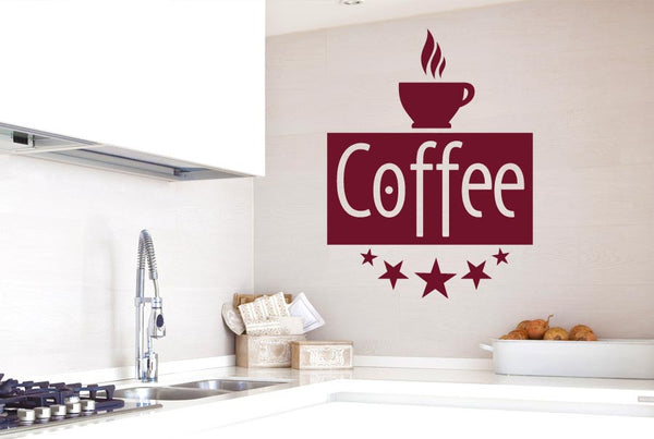 Five Star Coffee Wall Sticker