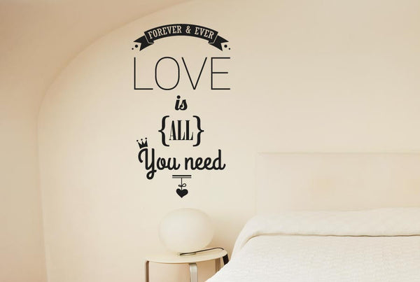 Forever & Ever Love Is All You Need Wall Sticker