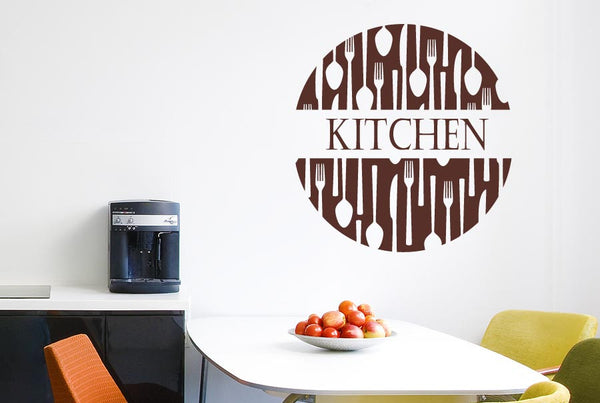 Forks And Spoons Kitchen Sign Wall Sticker