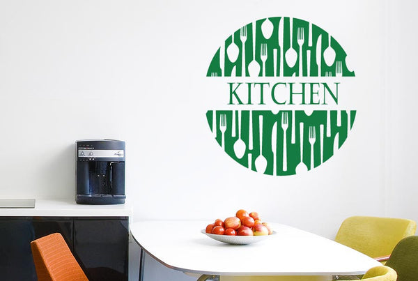 Forks And Spoons Kitchen Sign Wall Sticker