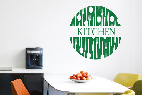 Forks And Spoons Kitchen Sign Wall Sticker