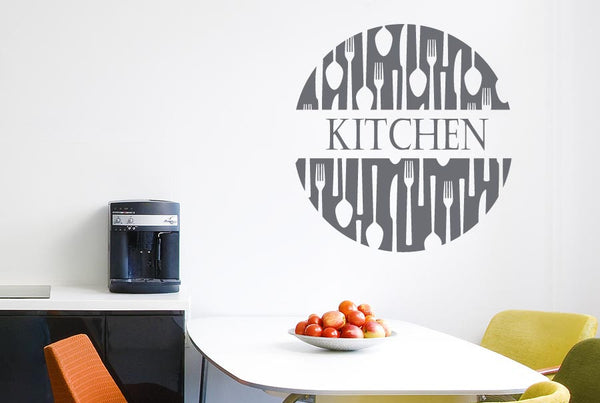 Forks And Spoons Kitchen Sign Wall Sticker