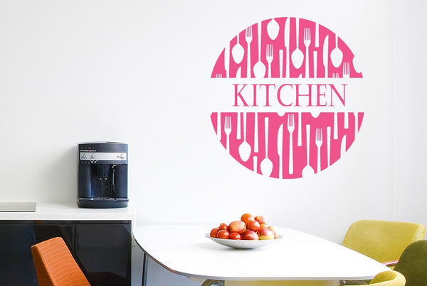 Forks And Spoons Kitchen Sign Wall Sticker