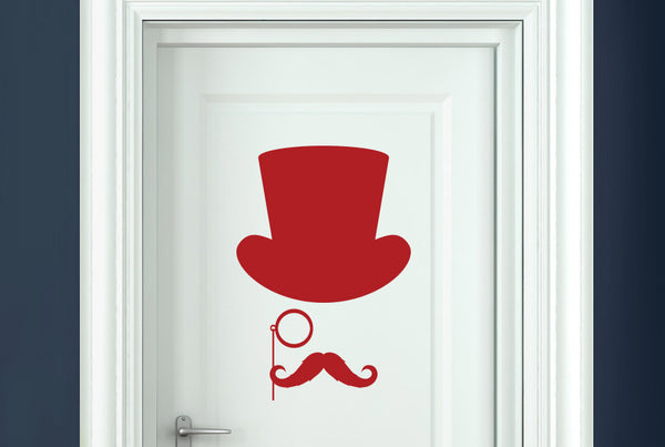 Gentleman Door Room Sticker