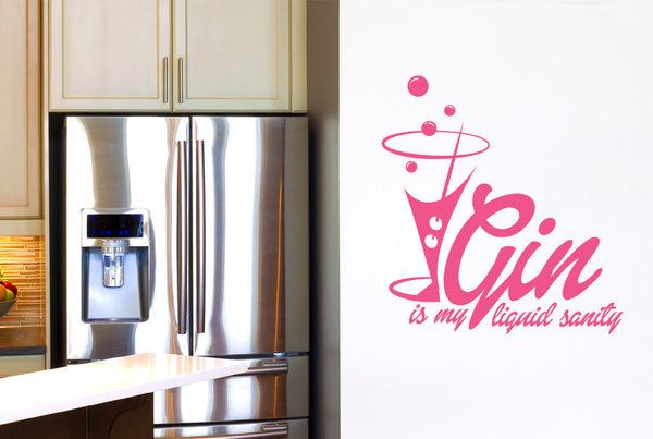 Gin Is My Liquid Sanity Wall Sticker