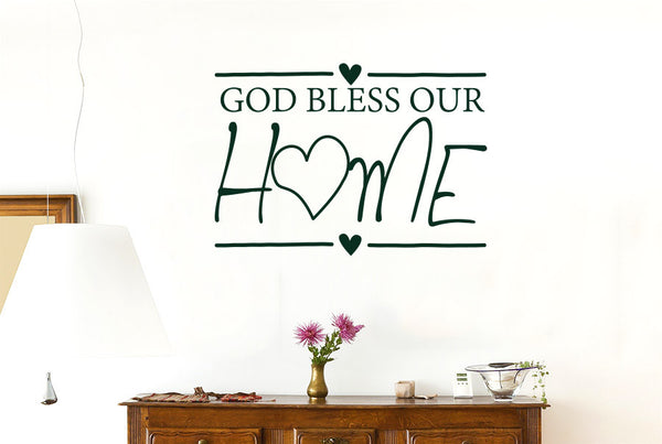 God Bless Our Home Wall Sticker