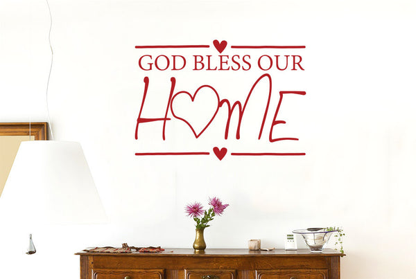 God Bless Our Home Wall Sticker