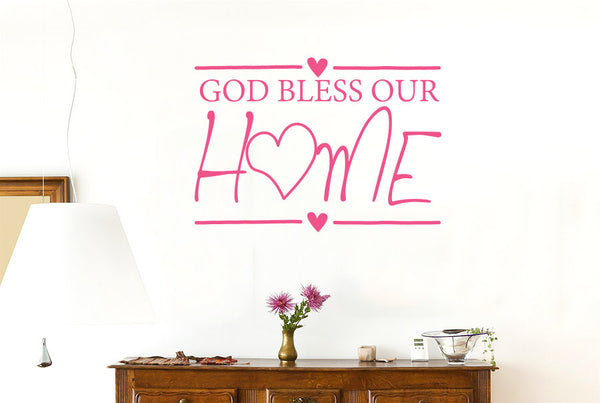 God Bless Our Home Wall Sticker