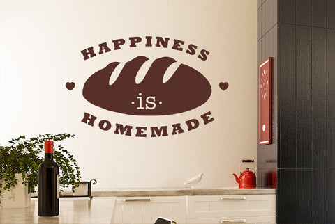 Happiness Is Homemade Loaf Of Bread Wall Sticker