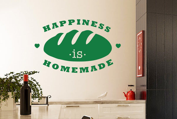 Happiness Is Homemade Loaf Of Bread Wall Sticker