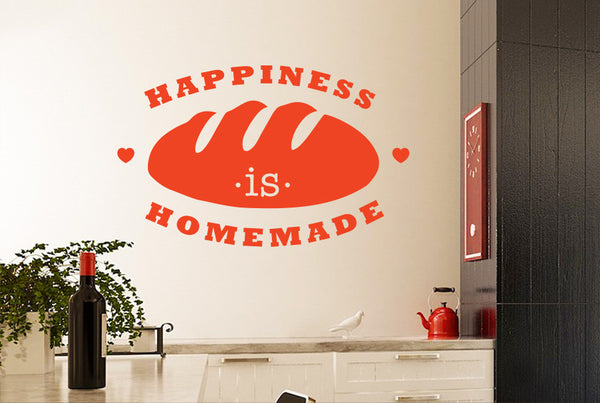 Happiness Is Homemade Loaf Of Bread Wall Sticker