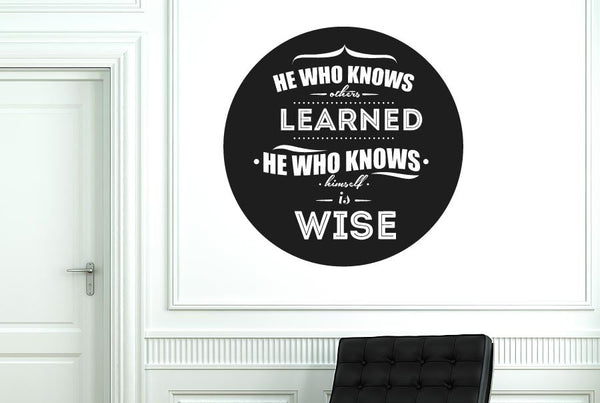 He Who Knows Others Learned Circle Wall Sticker