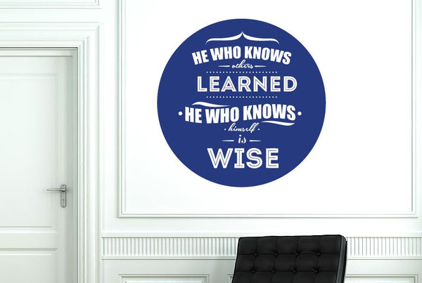 He Who Knows Others Learned Circle Wall Sticker