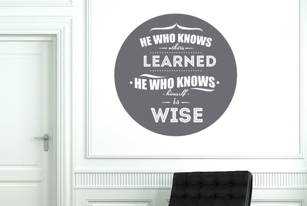 He Who Knows Others Learned Circle Wall Sticker