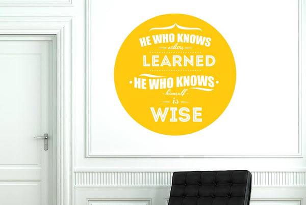 He Who Knows Others Learned Circle Wall Sticker