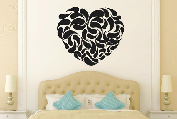 Heart Shape Abstract Wall Sticker