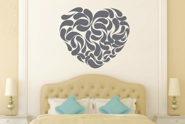 Heart Shape Abstract Wall Sticker