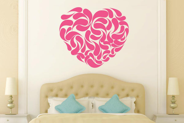 Heart Shape Abstract Wall Sticker