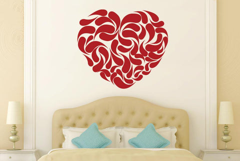 Heart Shape Abstract Wall Sticker