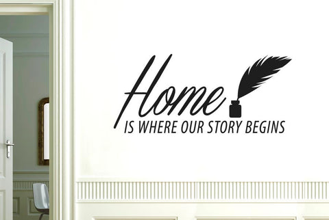 Home Is Where Our story Begins Wall Sticker