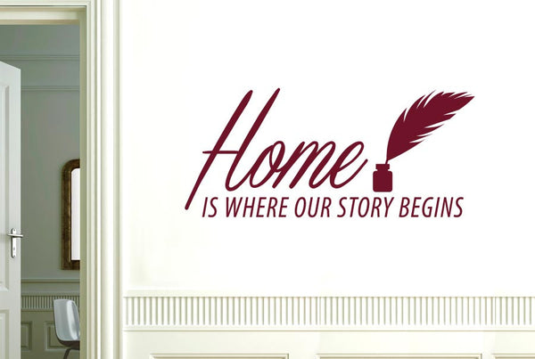 Home Is Where Our story Begins Wall Sticker