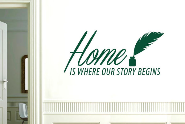 Home Is Where Our story Begins Wall Sticker