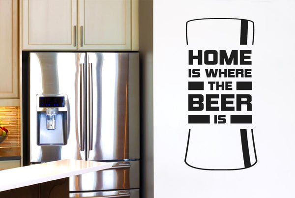 Home Is Where The Beer Is Beer Bottle Wall Sticker