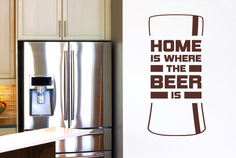 Home Is Where The Beer Is Beer Bottle Wall Sticker
