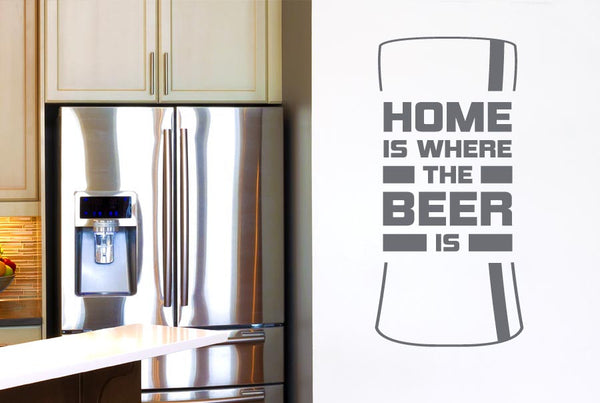 Home Is Where The Beer Is Beer Bottle Wall Sticker